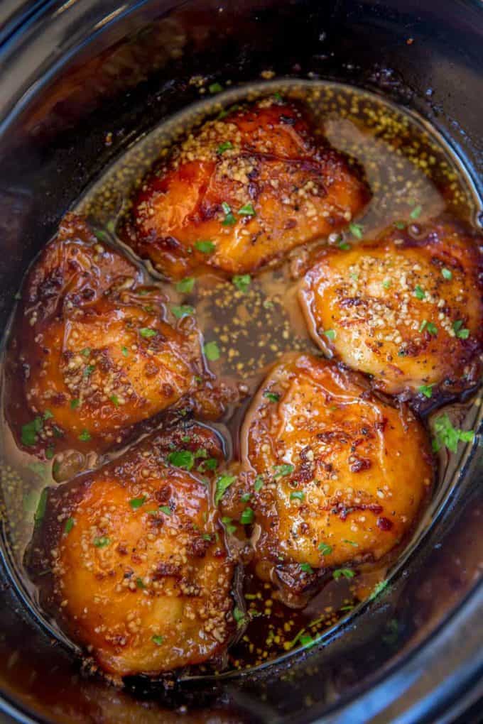 Slow Cooker Brown Sugar Garlic Chicken
