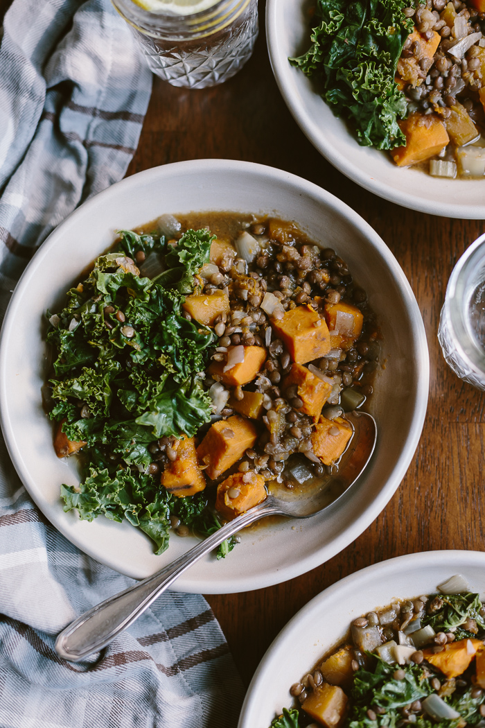 Slow Cooker Butternut Squash Lentil Stew