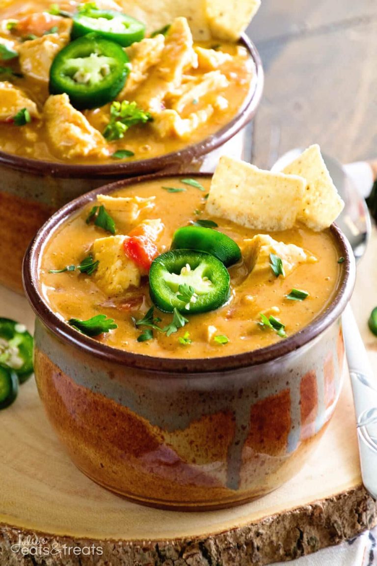 Slow Cooker King Ranch Chicken Soup
