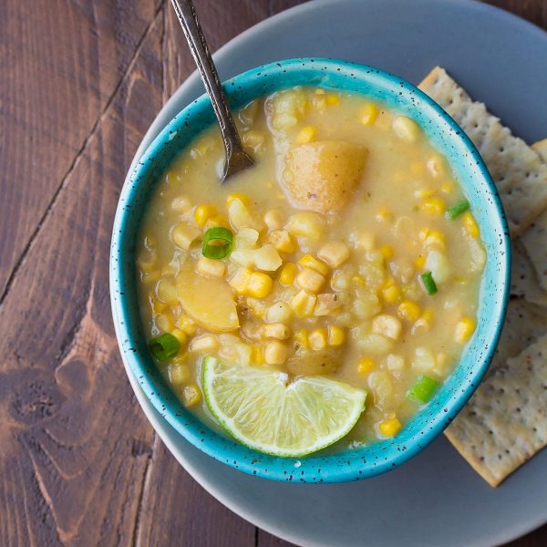 Slow Cooker Potato, Corn & Jalapeno Soup
