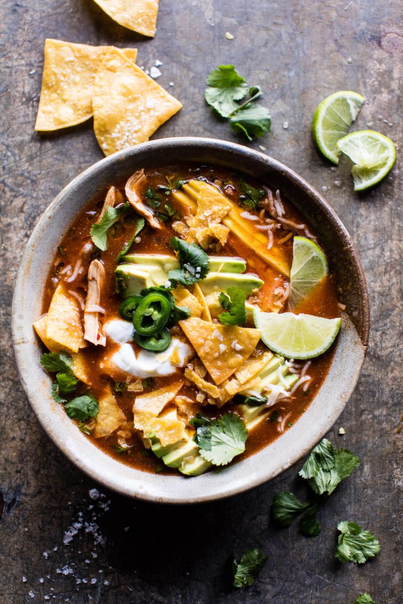 Slow Cooker Spicy Chicken Tortilla Soup