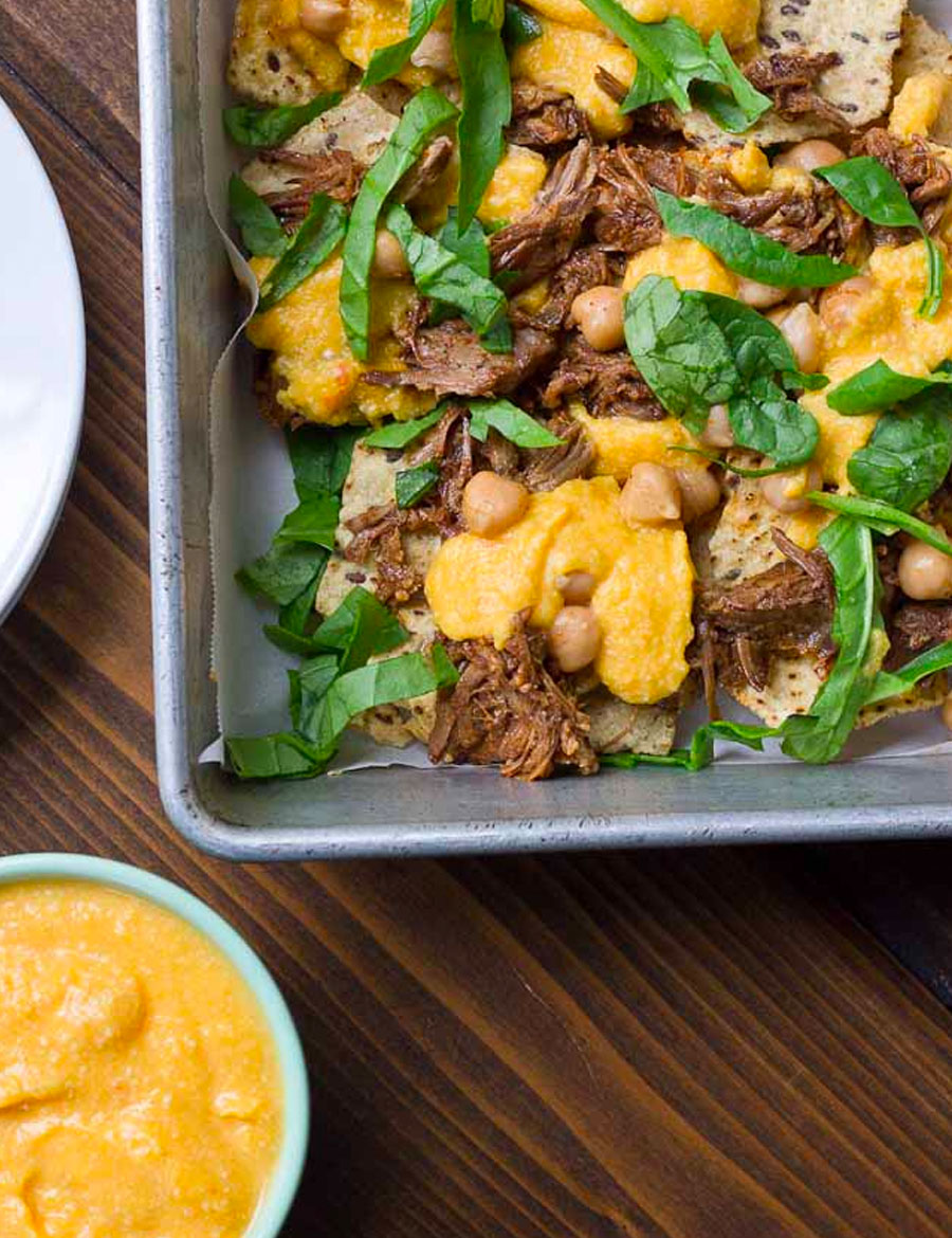 Steak Nachos With Spicy Butternut Squash Queso