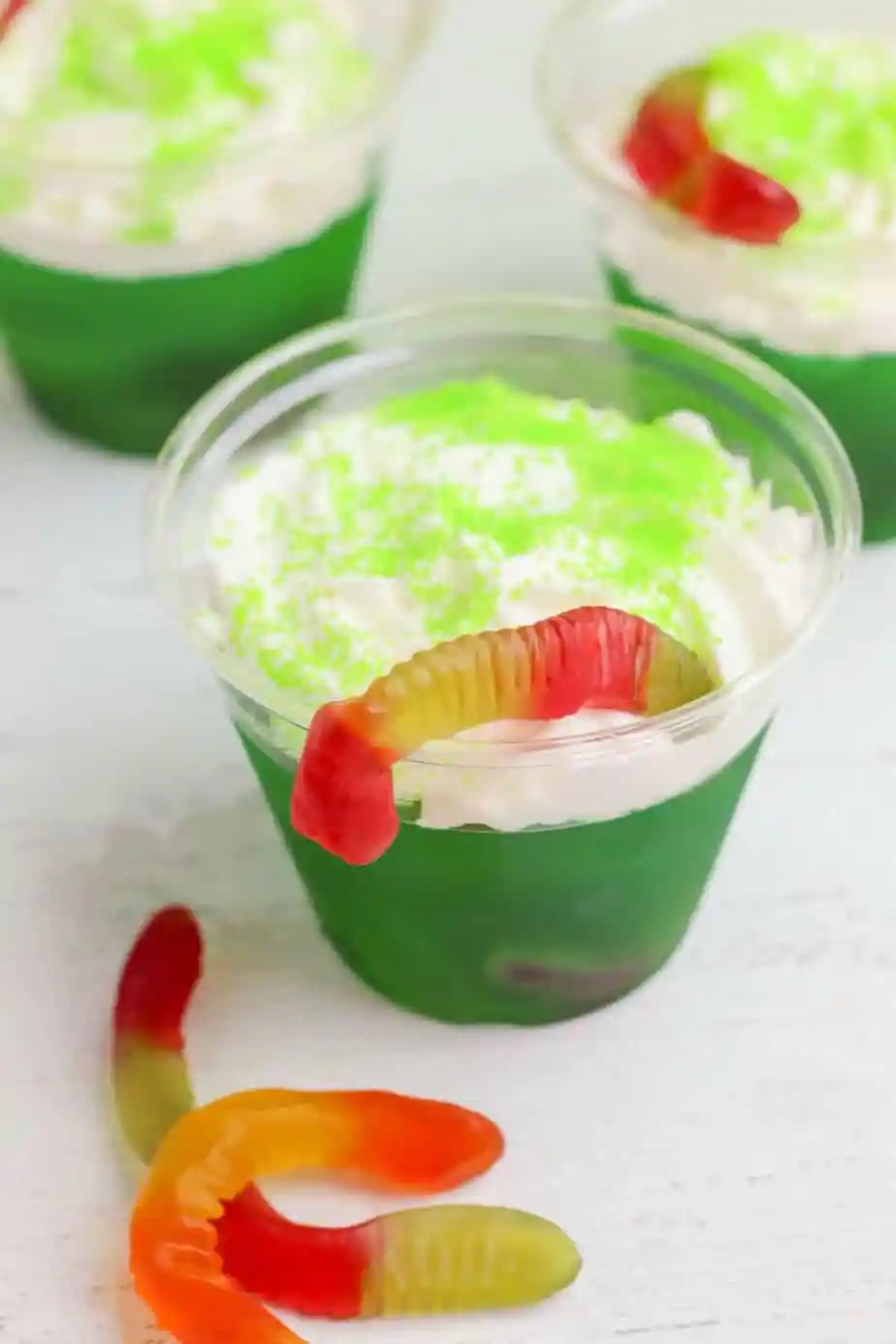 Toxic Waste Halloween Jello Cups