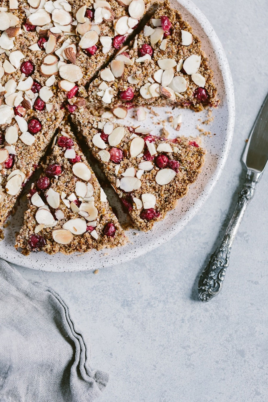 Vegan Cranberry Almond Tart