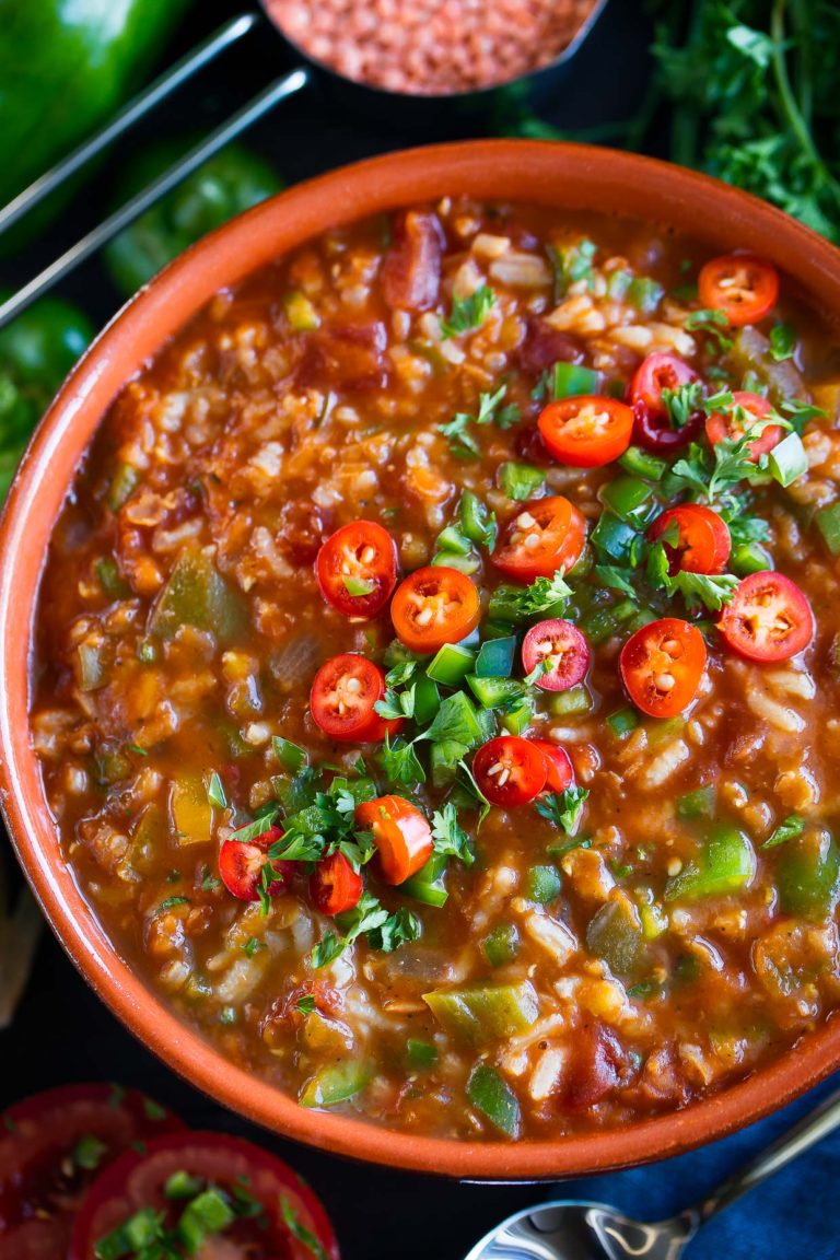 Vegetarian Stuffed Pepper Soup
