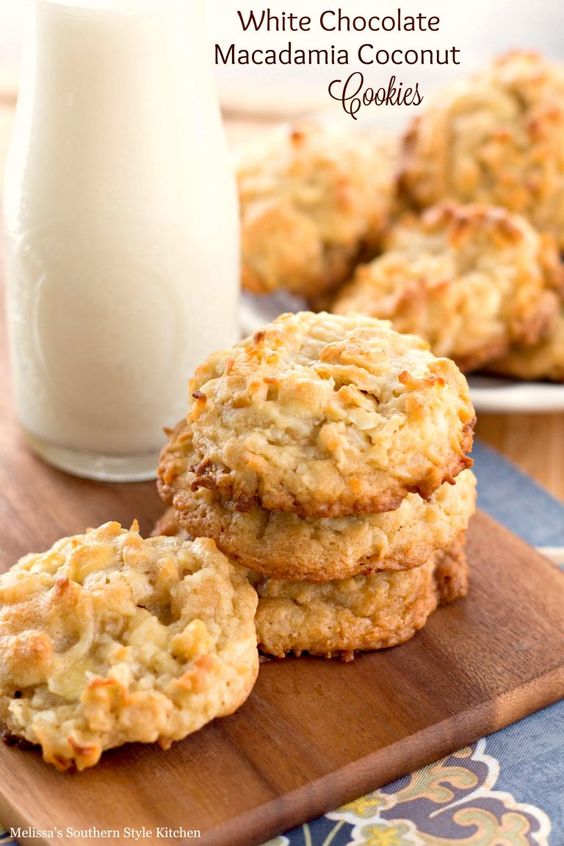 White Chocolate Macadamia Coconut Cookies