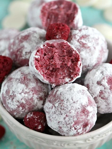 White Chocolate Raspberry Truffles