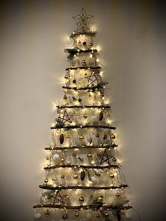 Alternative Christmas Tree on the Wall