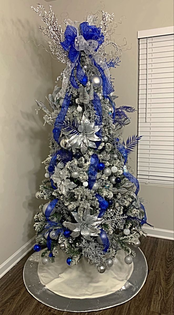 Blue & Silver Christmas Tree