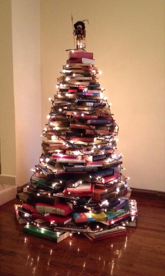Christmas book tree