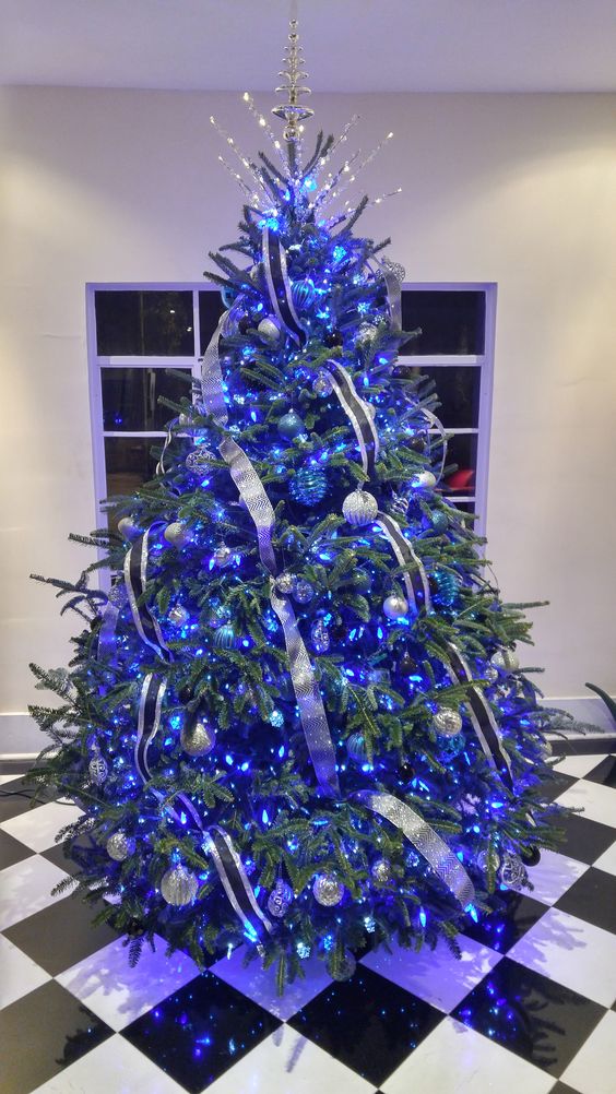Cobalt blue Christmas tree
