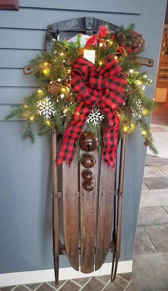 Decorated Vintage Sled