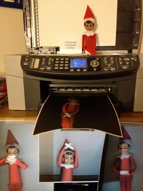 Elf taking out her printouts