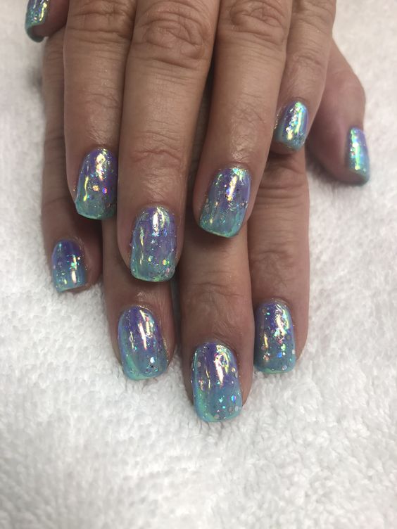 Chrome Mermaid Nails