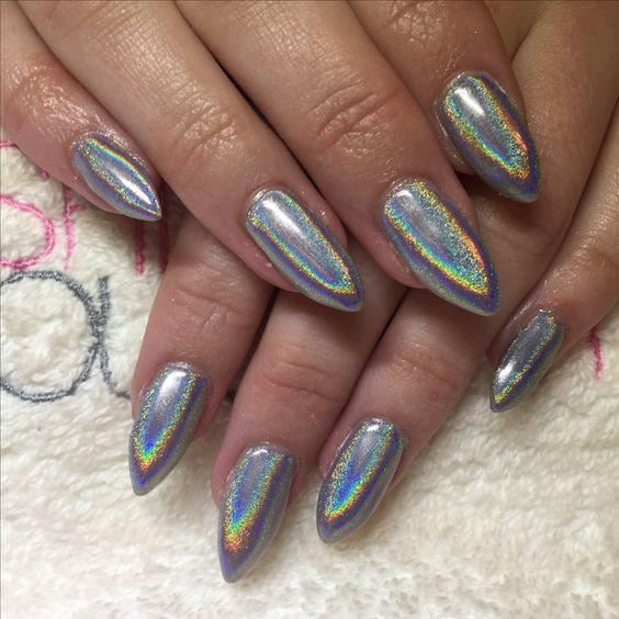 Chrome effect Nail Art Koka Nails