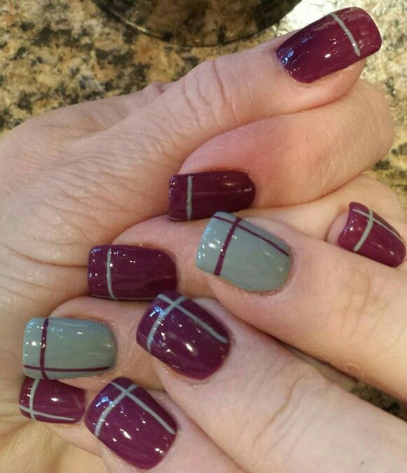 Gray and plum