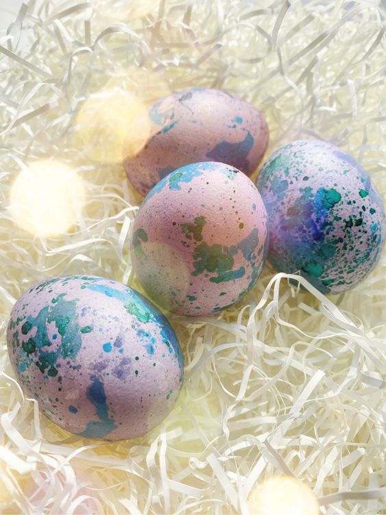 Whipped Cream Dyed Eggs