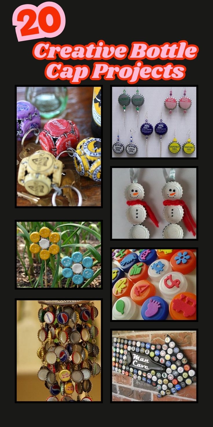 20 Bottle Cap Decor Ideas for Farmhouse Style 1 Fun Bottle Cap Home Decor Projects
