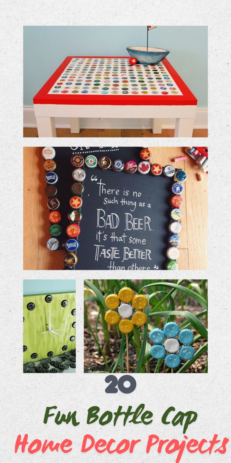 20 Bottle Cap Decor Ideas for Farmhouse Style 23