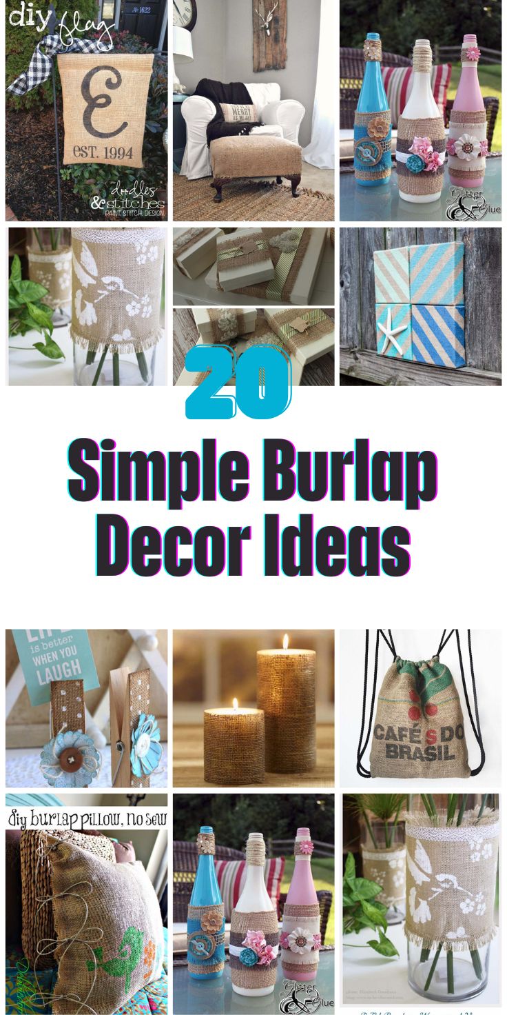20 Must-Try Burlap DIY Projects for Your Home 1 Easy Burlap Projects
