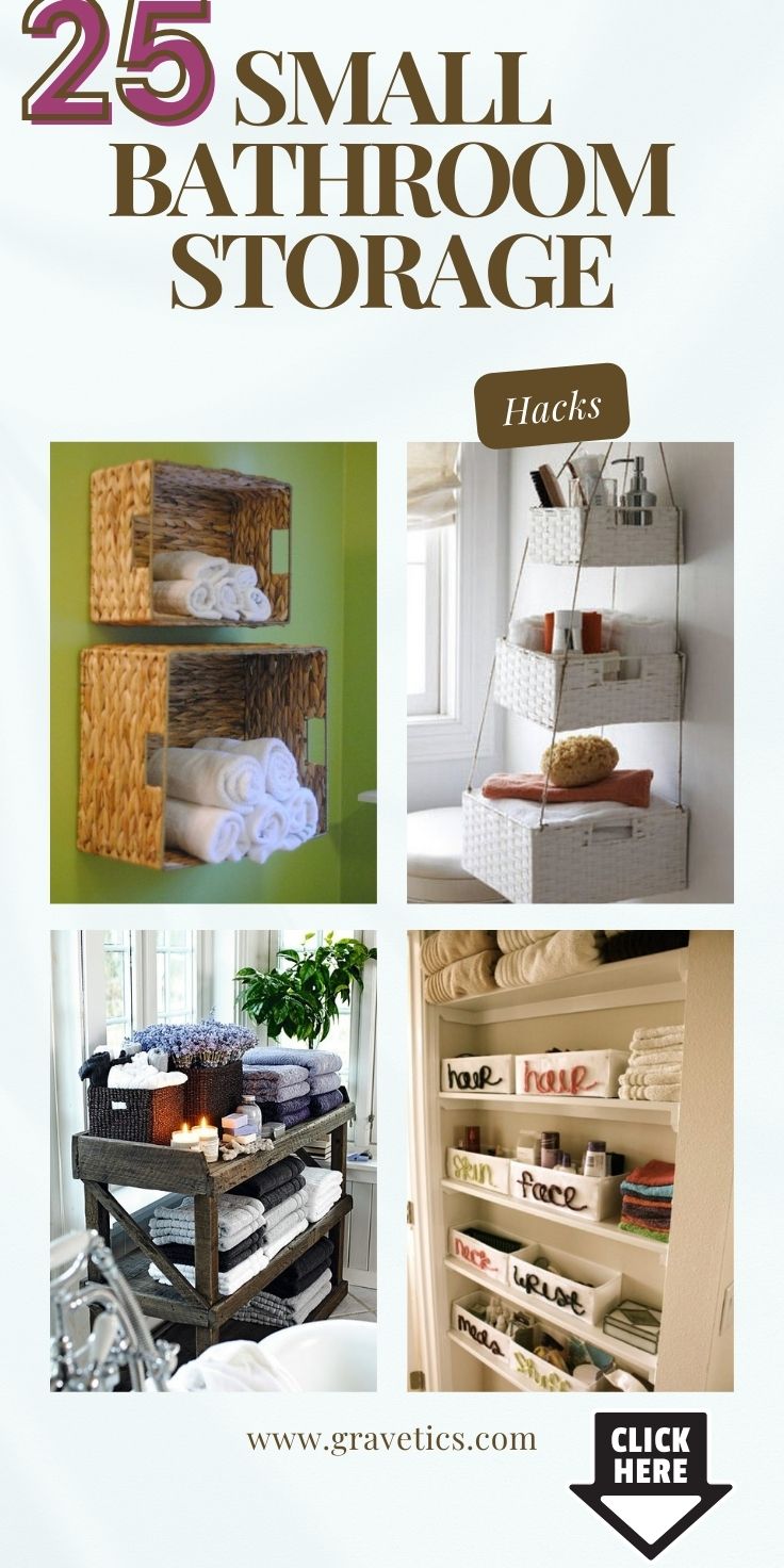 25 DIY Small Bathroom Storage Hacks You Need to Try 27 Small Bathroom Storage Hacks
