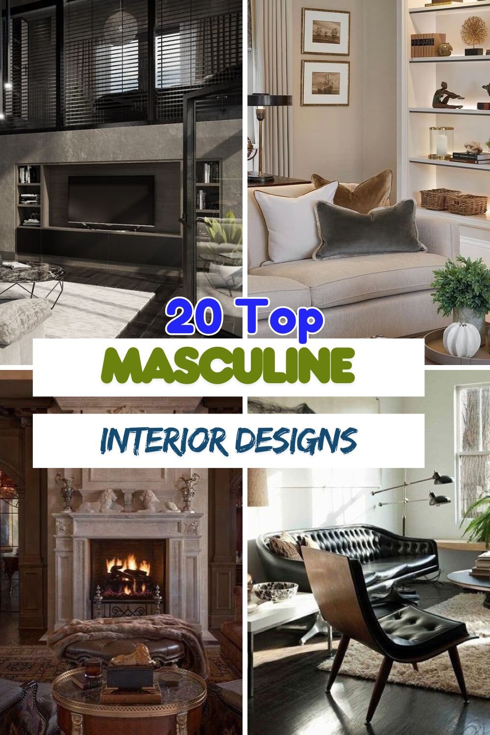 20 Masculine Living Room Ideas That Are Bold And Sophisticated